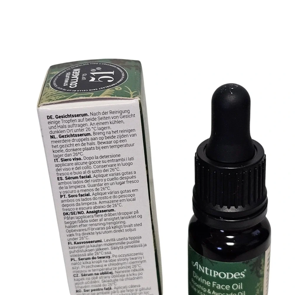 Antipodes Divine Rosehip & Avocado Oil Face Oil 0.33 fl.oz. 10 ml. Travel Size